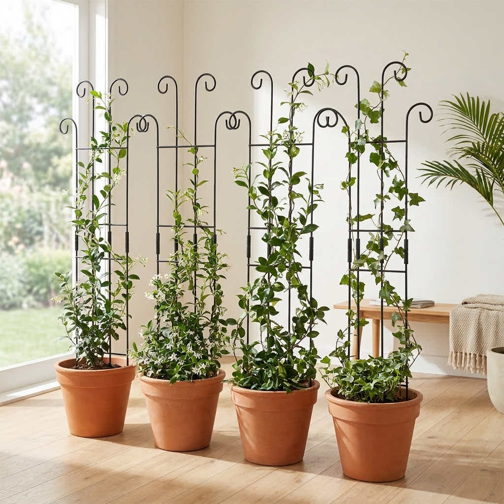 DS BS 4 Pcs Metal Garden Trellis for Climbing Plants
