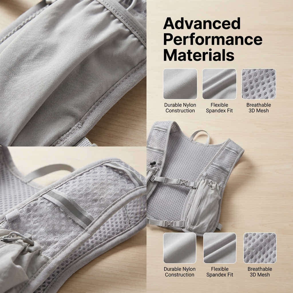 DS BS Running Hydration Vest Backpack | Light Gray