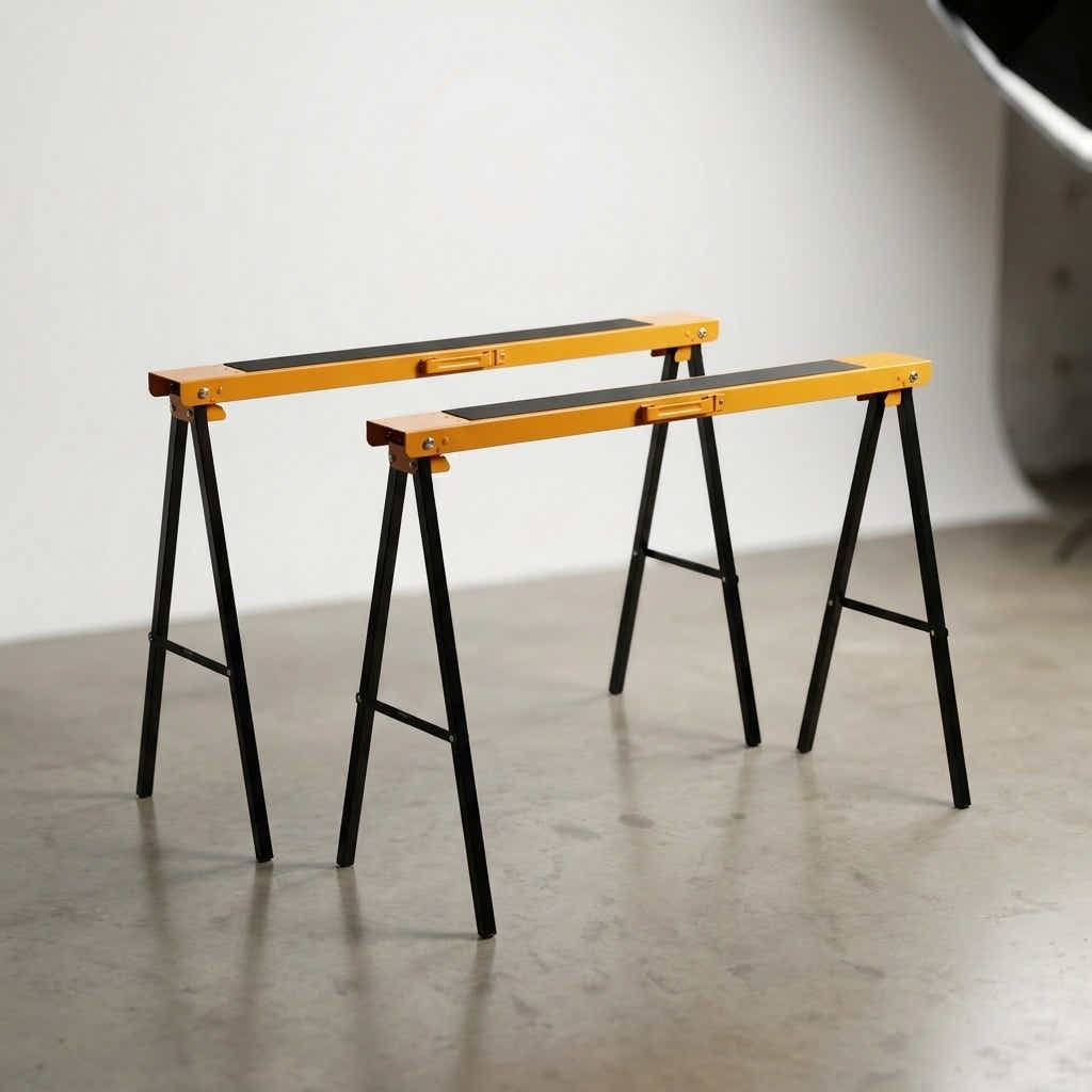 DS BS 2-Piece Sawhorse Support Frame | Yellow & Black