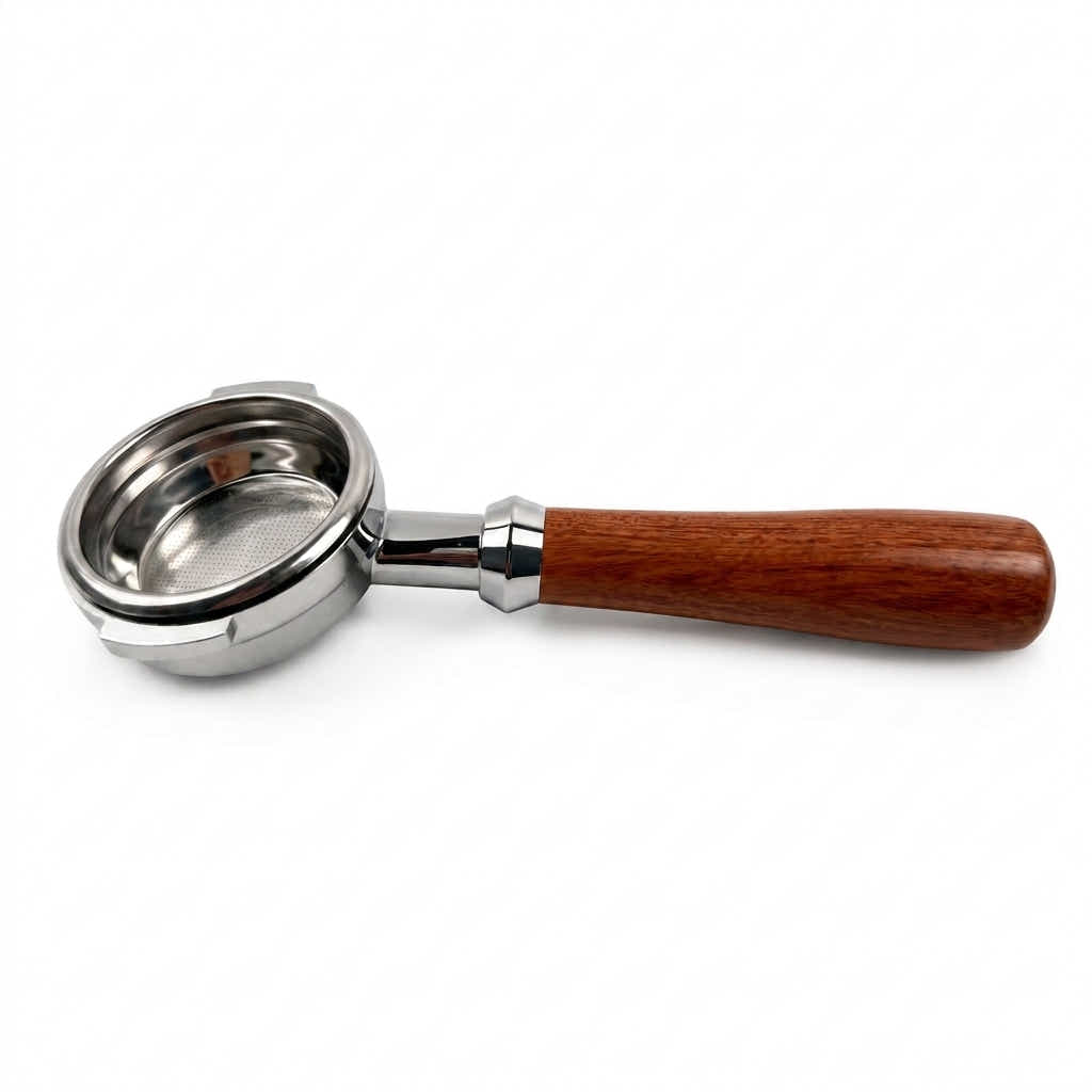 DS BS 58mm Bottomless Portafilter with Rosewood Handle