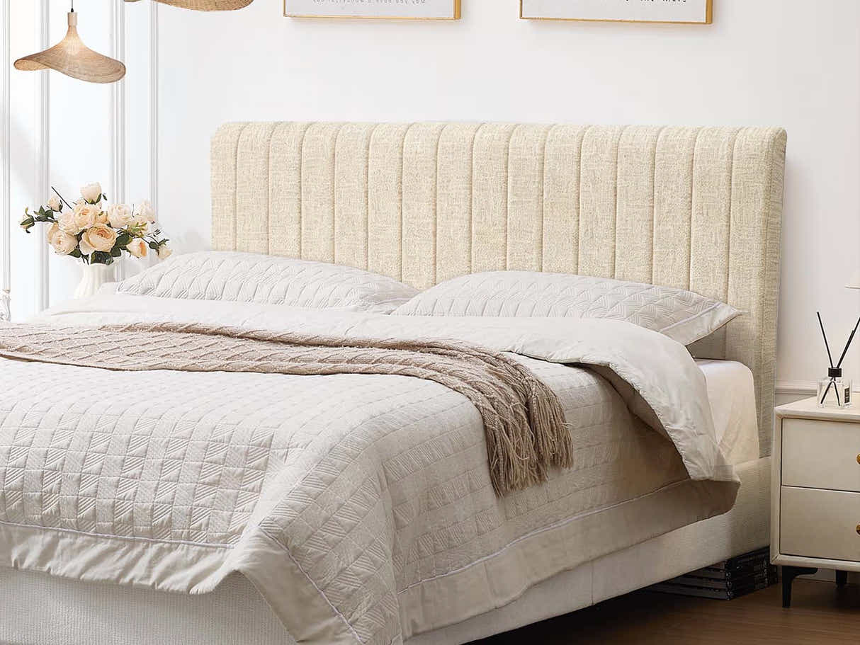 DS Coleford Headboard Chenile Beige Double