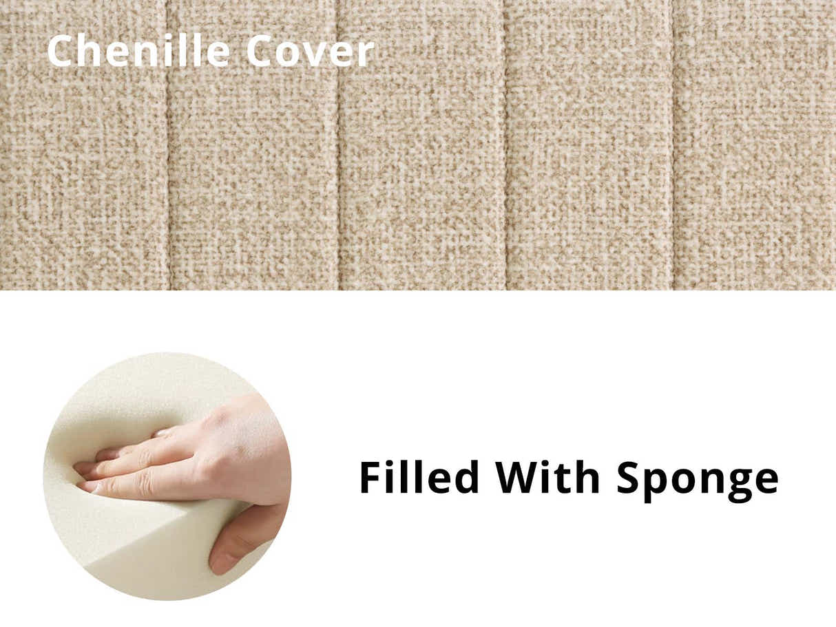DS Coleford Headboard Chenile Beige King