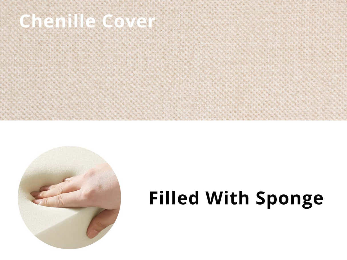 DS Xclusive Hanley Headboard Chenile Beige Double