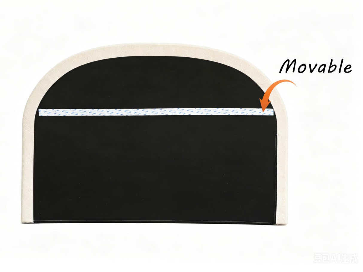 DS Xclusive Hanley Headboard Chenile Beige Queen