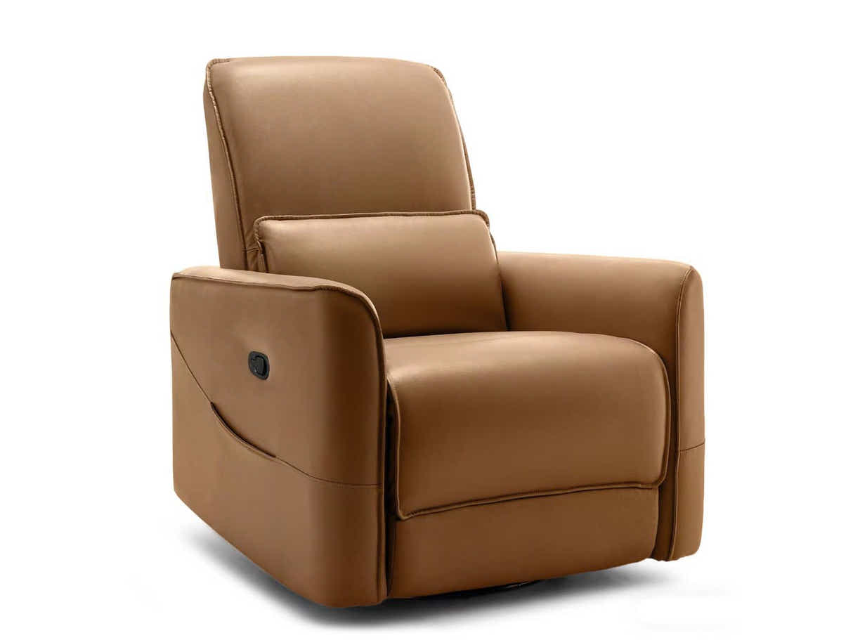 Rodger Air Leather Manual Recliner Chair - Brown