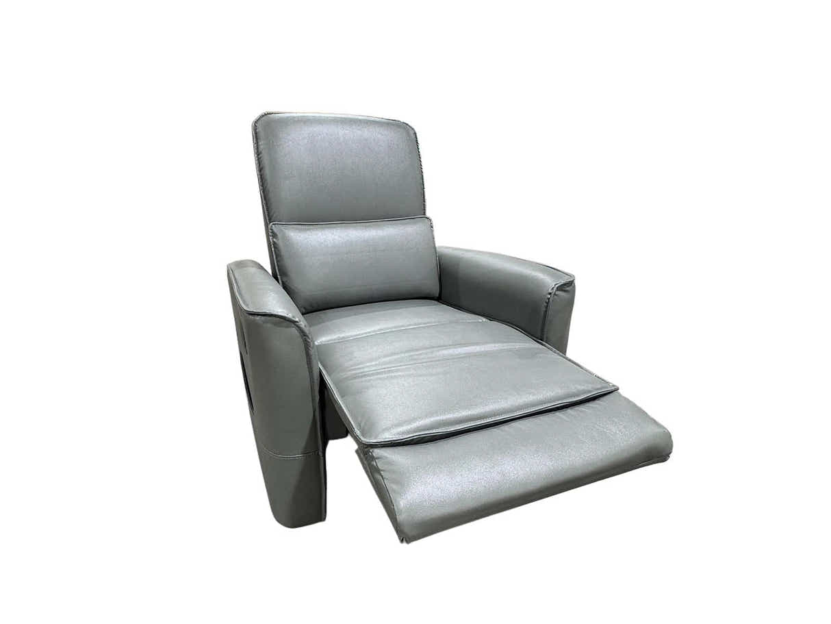 Rodger Air Leather Manual Recliner Chair - Grey