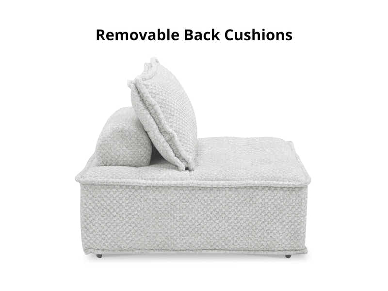 Suellen Sectional Sofa Set Pineapple Velvet White