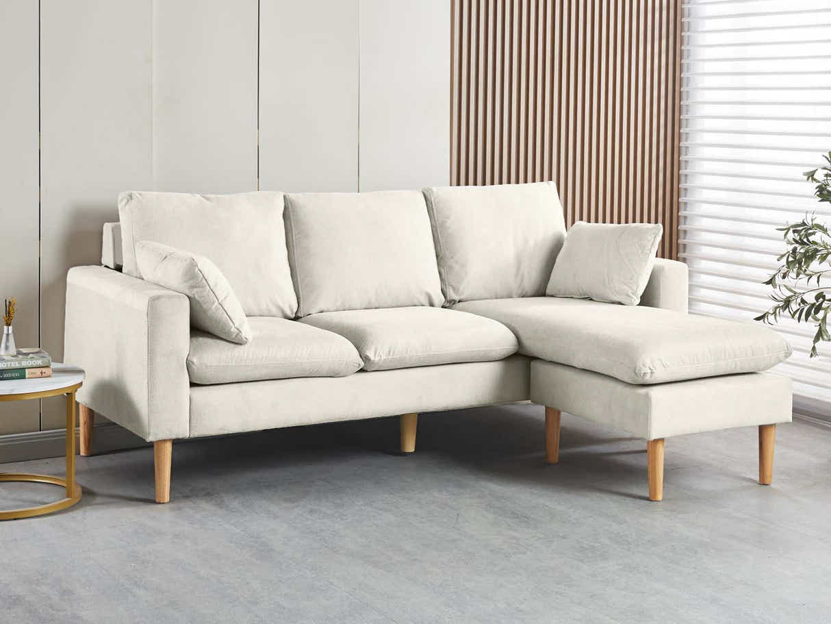 Darius Corner Sofa Linen - Cream