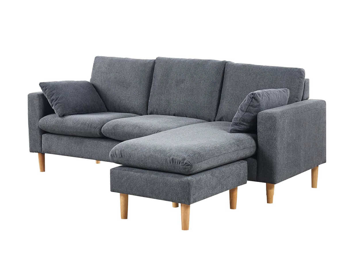Darius Corner Sofa Linen - Grey