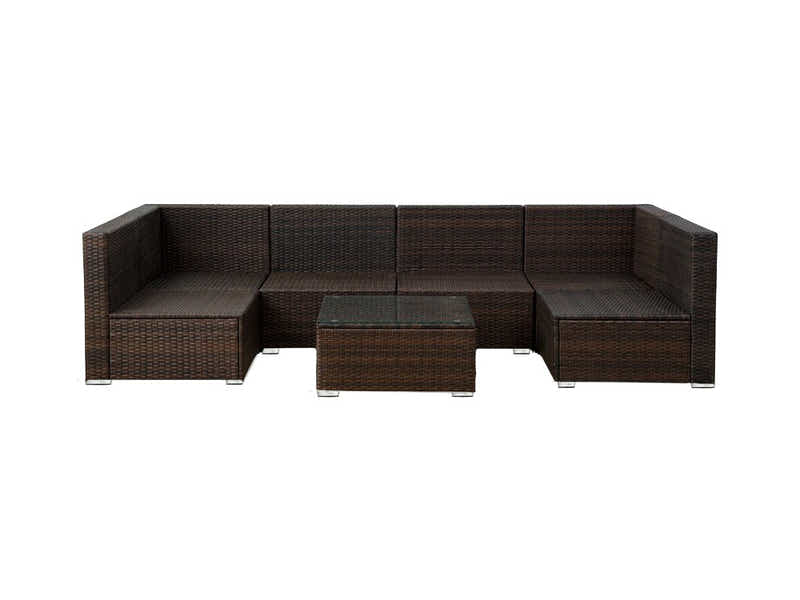 T Warren 7 pc outdoor sofa set beige