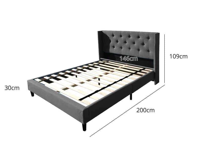 Cordelia Bed Frame Black - Double