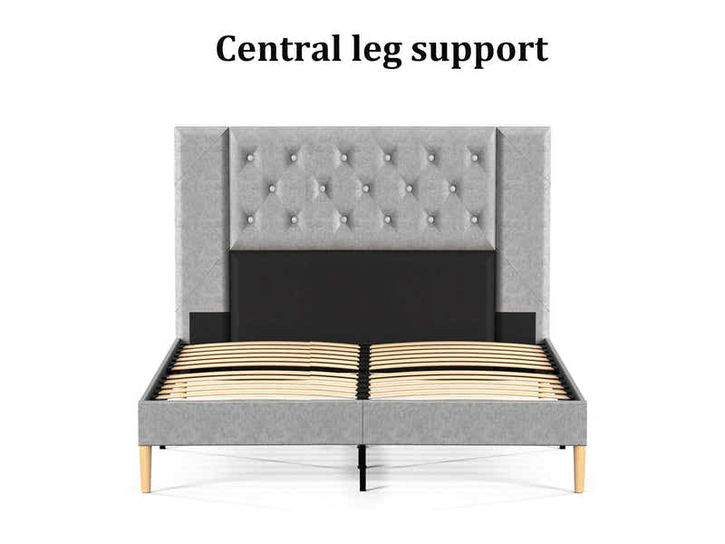 Matilda Velvet Bed Frame & Bon21Mattress - Double