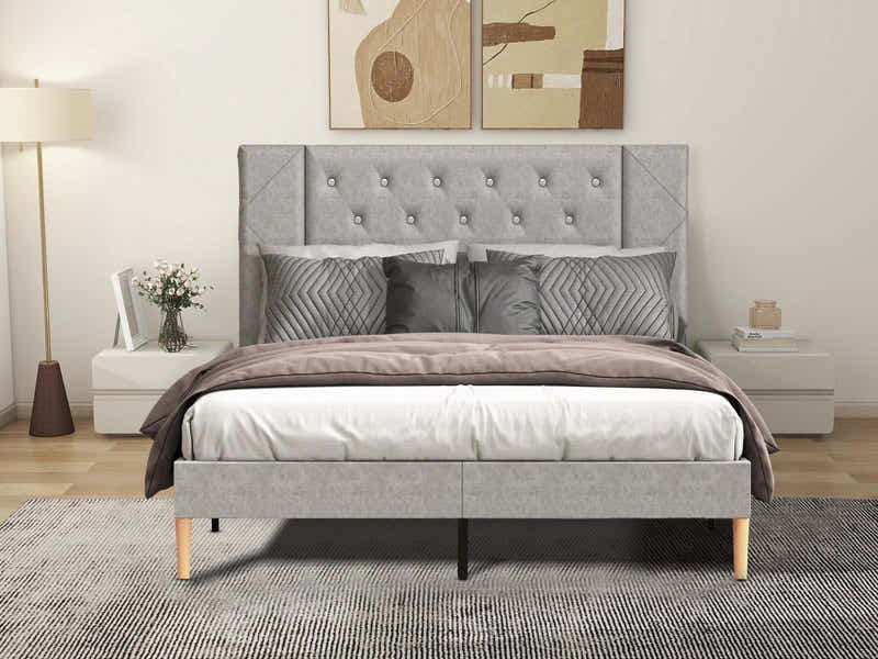 Matilda Velvet Bed Frame & Bon21Mattress - Double