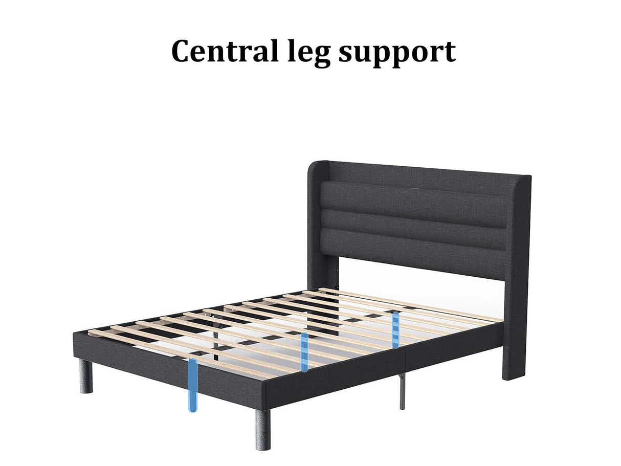 Blanche Linen Bed Frame & Bon21 Mattress - Double