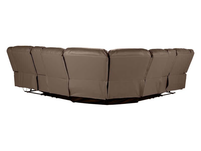 Caetlin PU Leather Recliner Sofa Set - Brown