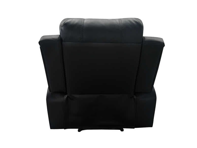 DS Evely Manual Recliner Sofa Set Black