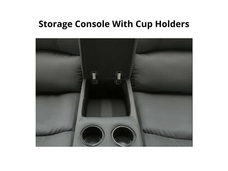 DS Evely Manual Recliner Sofa Set Grey