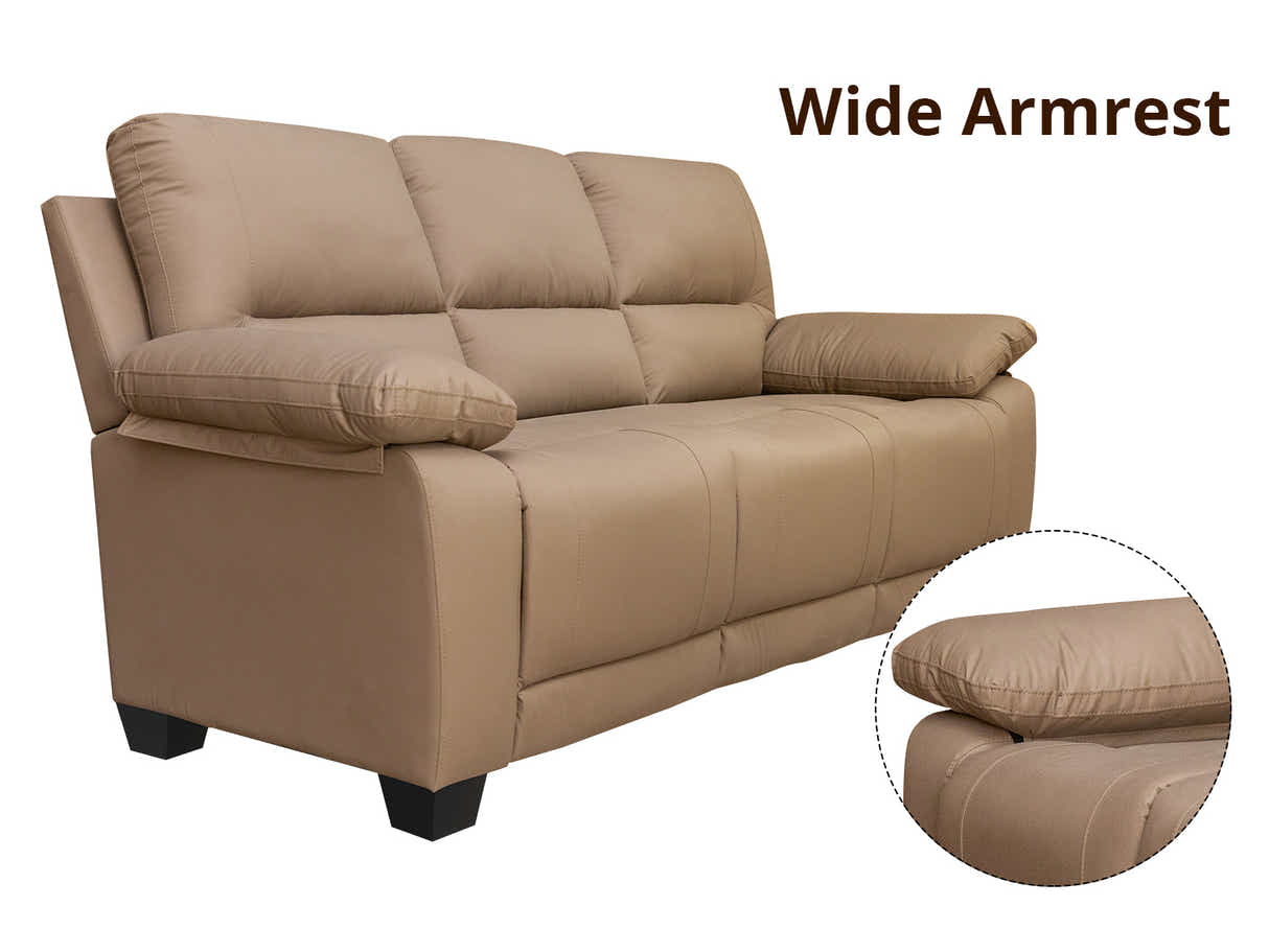 Nelda Cat Paw Leather Sofa Set Brown