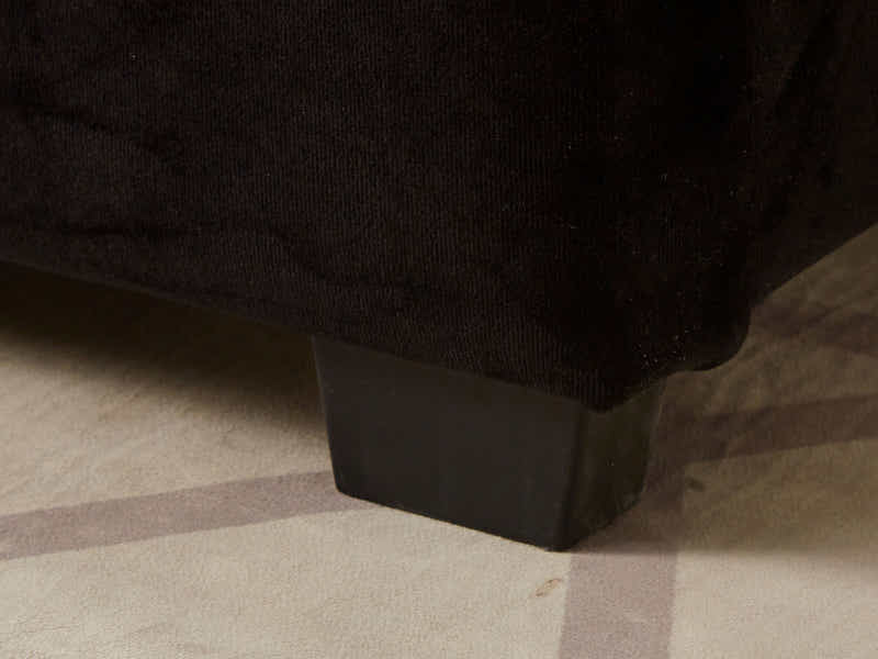 Aria Velvet Bed Frame Black - Queen