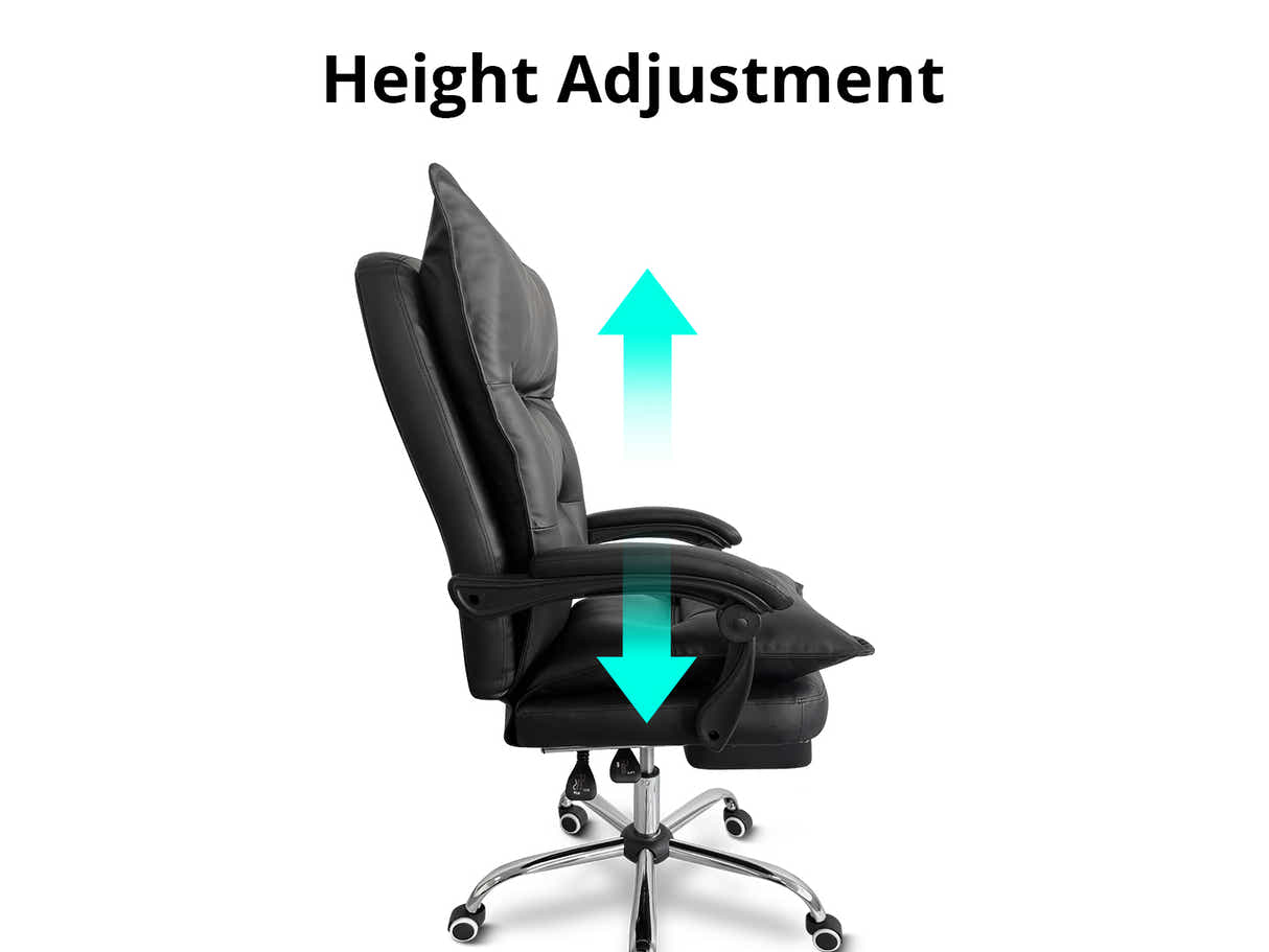 New Markus Office Chair with Footrest - Black