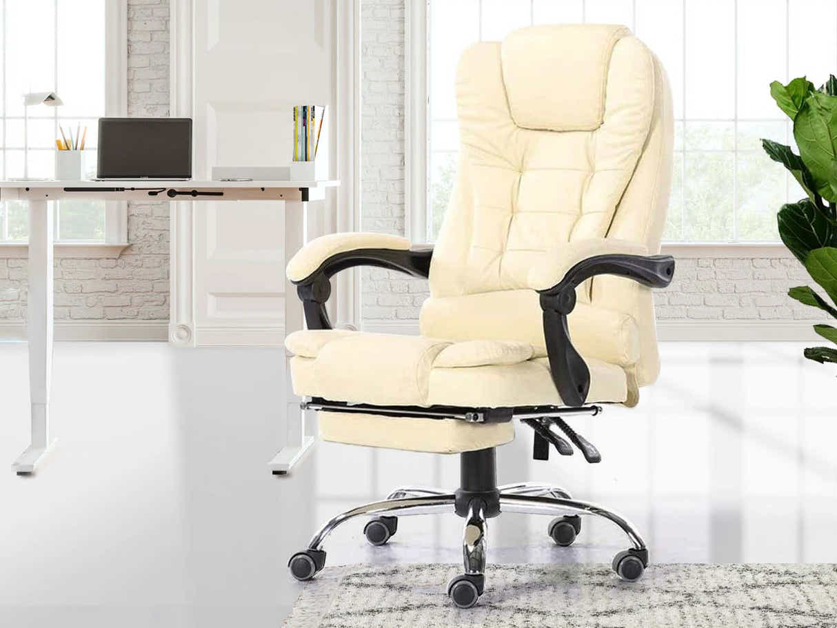 Hermia Massage Office Chair PVC - Beige