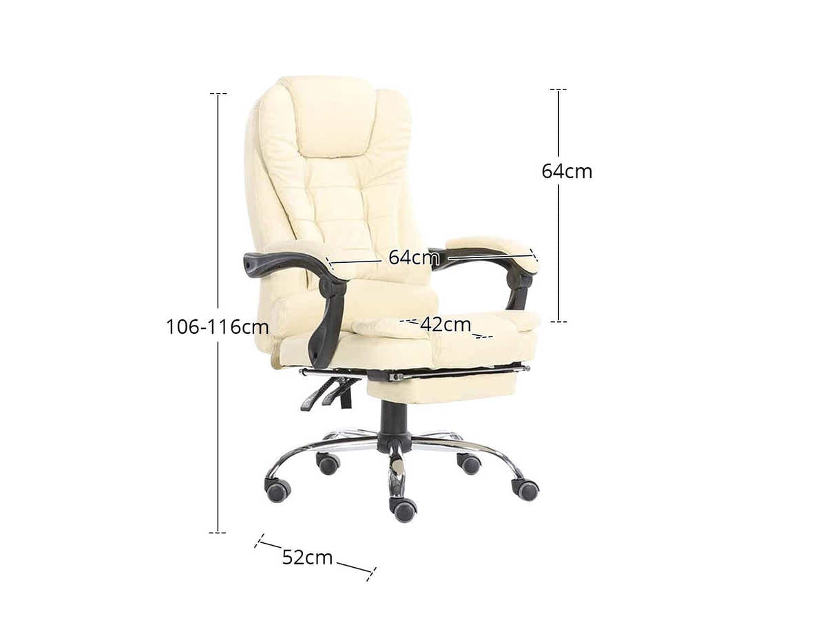 Hermia Massage Office Chair PVC - Beige