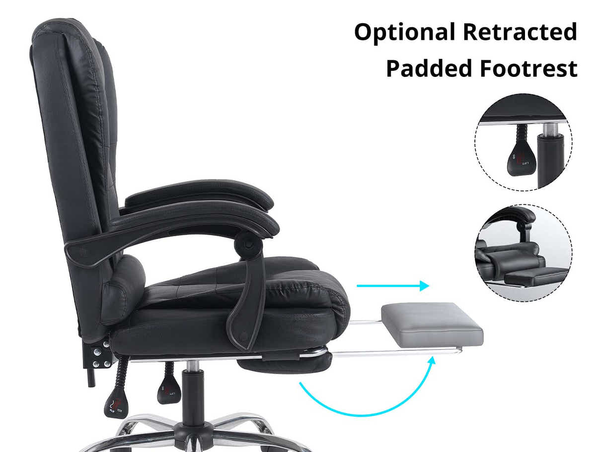 Hermia Massage Office Chair PVC - Black