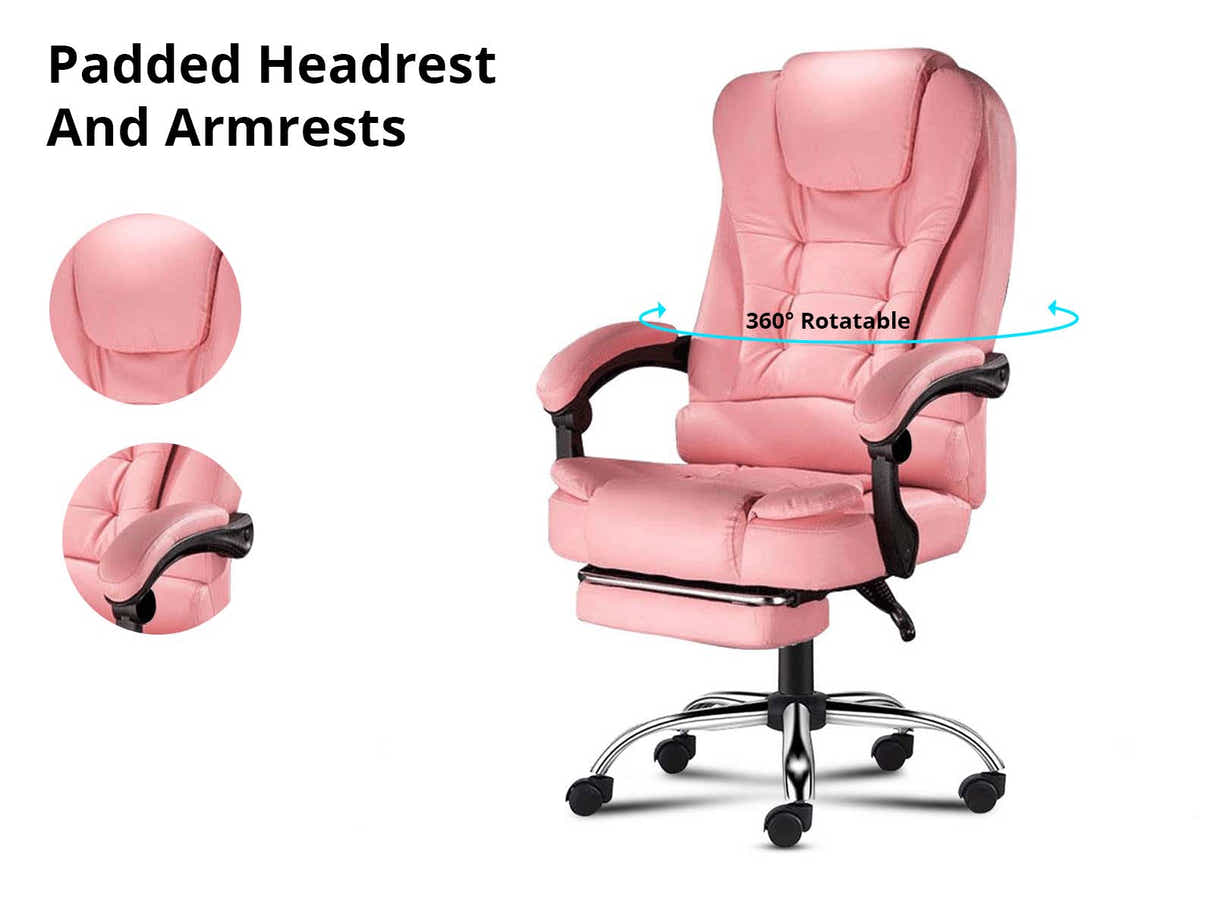 Hermia Massage Office Chair PVC - Pink