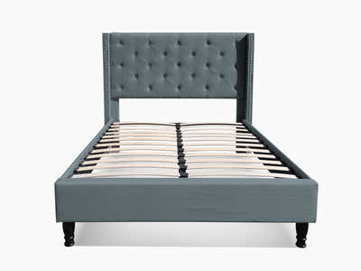 New Lisbeth Bed Frame Blue - Double