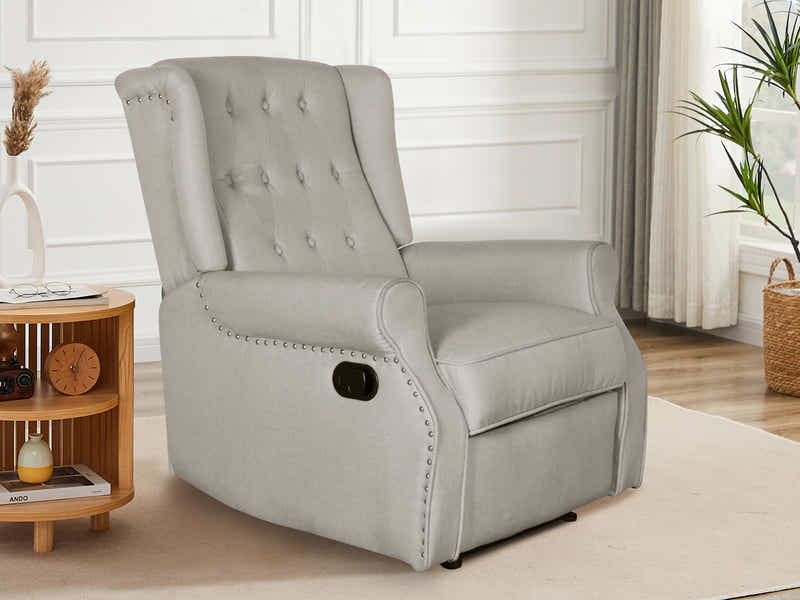 Linen Recliner Chair - Beige