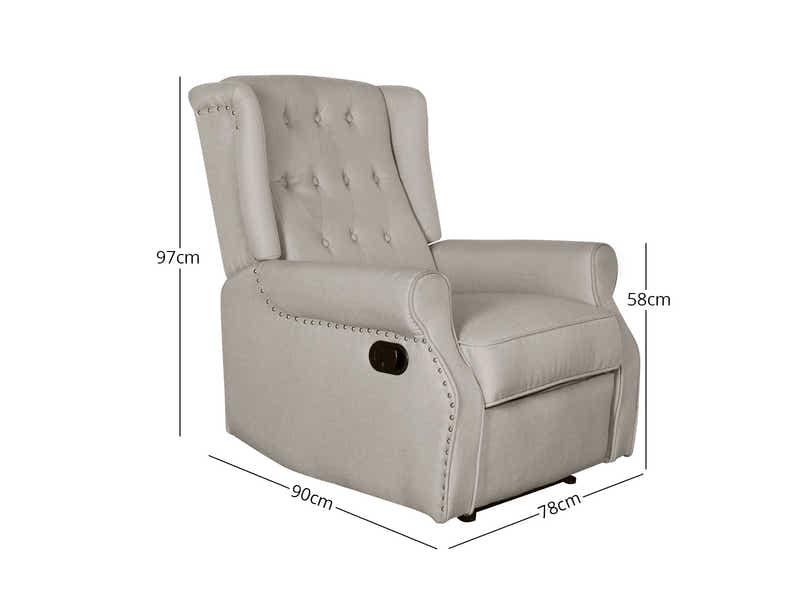 Linen Recliner Chair - Beige