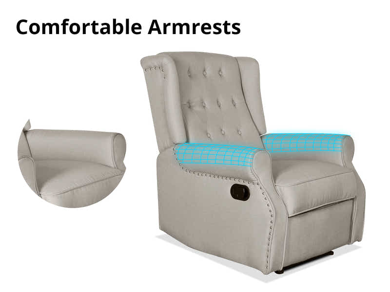 Linen Recliner Chair - Beige