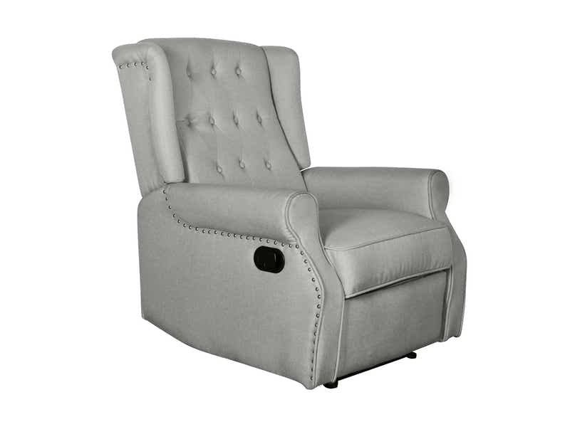 Linen Recliner Chair - Grey