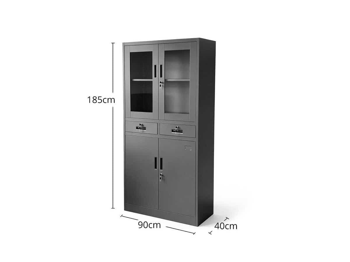 DS Mason Steel Half Display Filing Cabinet 2-Drawer