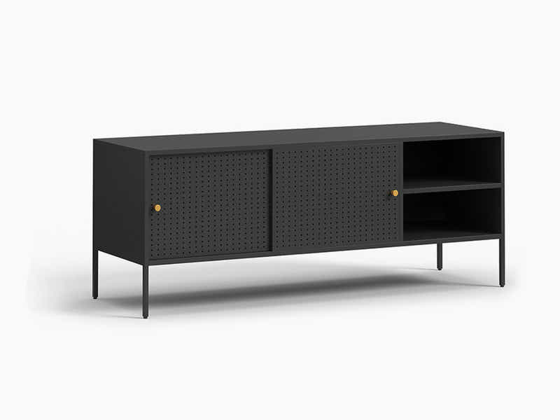 Lonna Steel Entertainment Unit Black - 160 cm