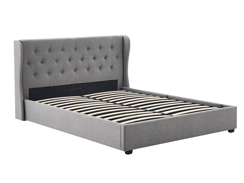 Keron Storage Bed Frame Grey - Queen