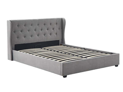 Keron Storage Bed Frame Grey - Queen