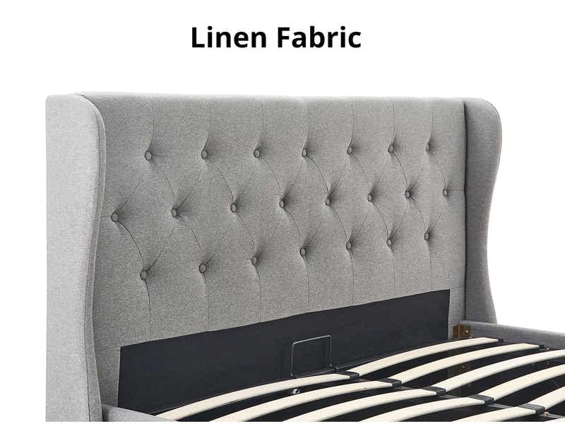 Keron Storage Bed Frame Grey - Queen