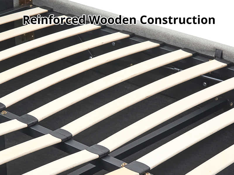 Keron Storage Bed Frame Grey - Queen