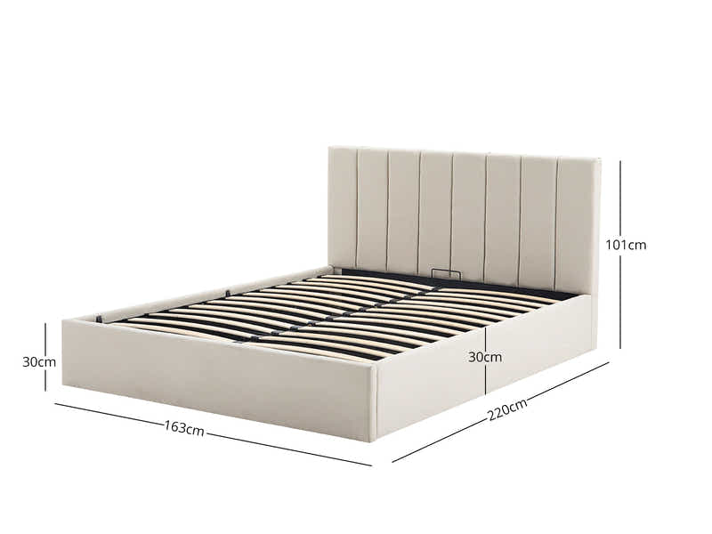 Shawnee Storage Bed Frame Beige - Queen