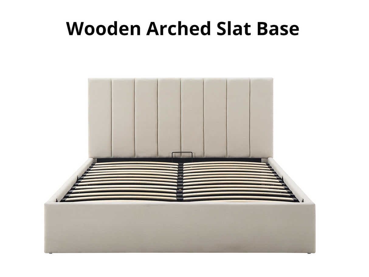 Shawnee Storage Bed Frame Beige - Queen