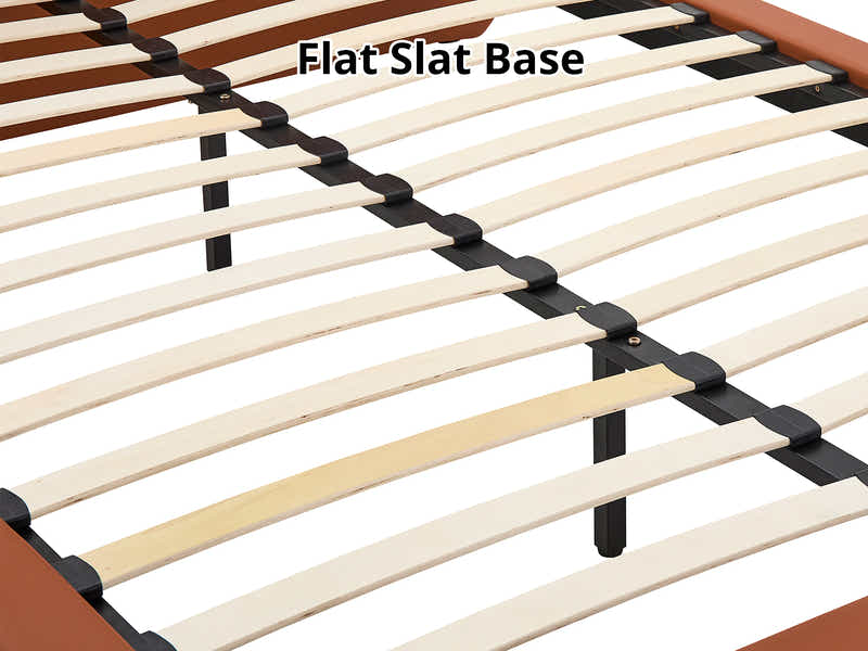 Kalyn PU Bed Frame Orange - Queen