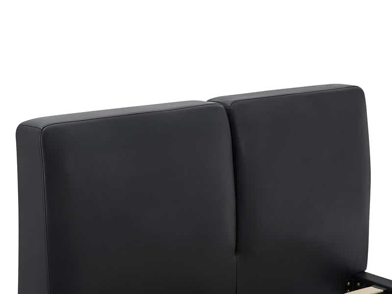 Priscilla PU Bed Frame Black - Queen