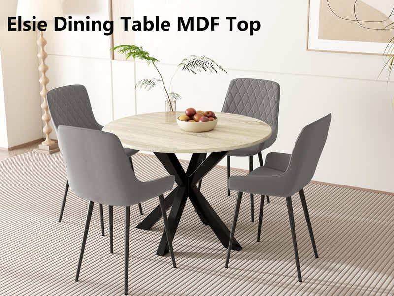 Elsie Round Dining Table - 110 cm