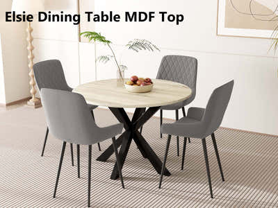 Elsie Round Dining Table - 110 cm