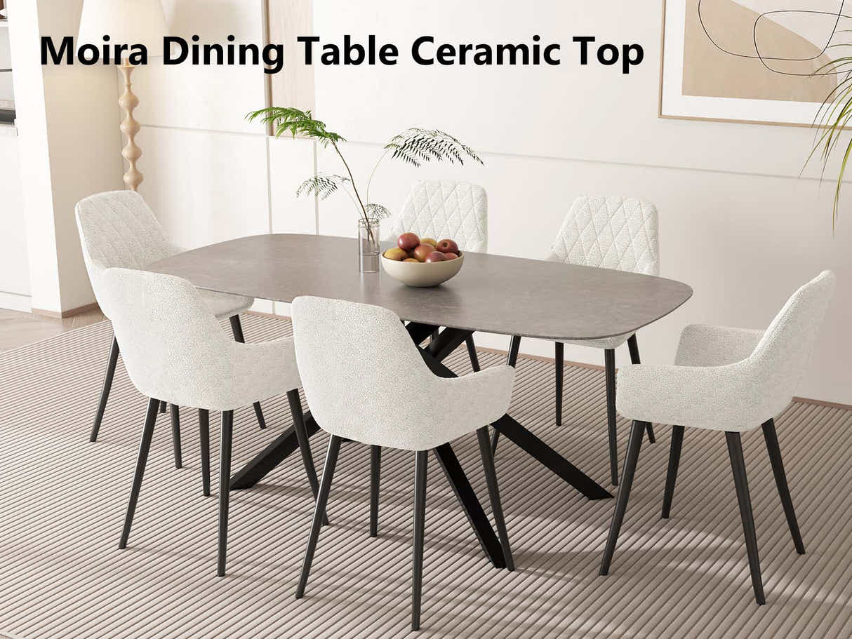 Moira Ceramic Top Dining Table - 179 cm
