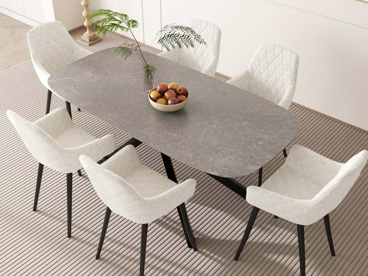 Moira Ceramic Top Dining Table - 179 cm