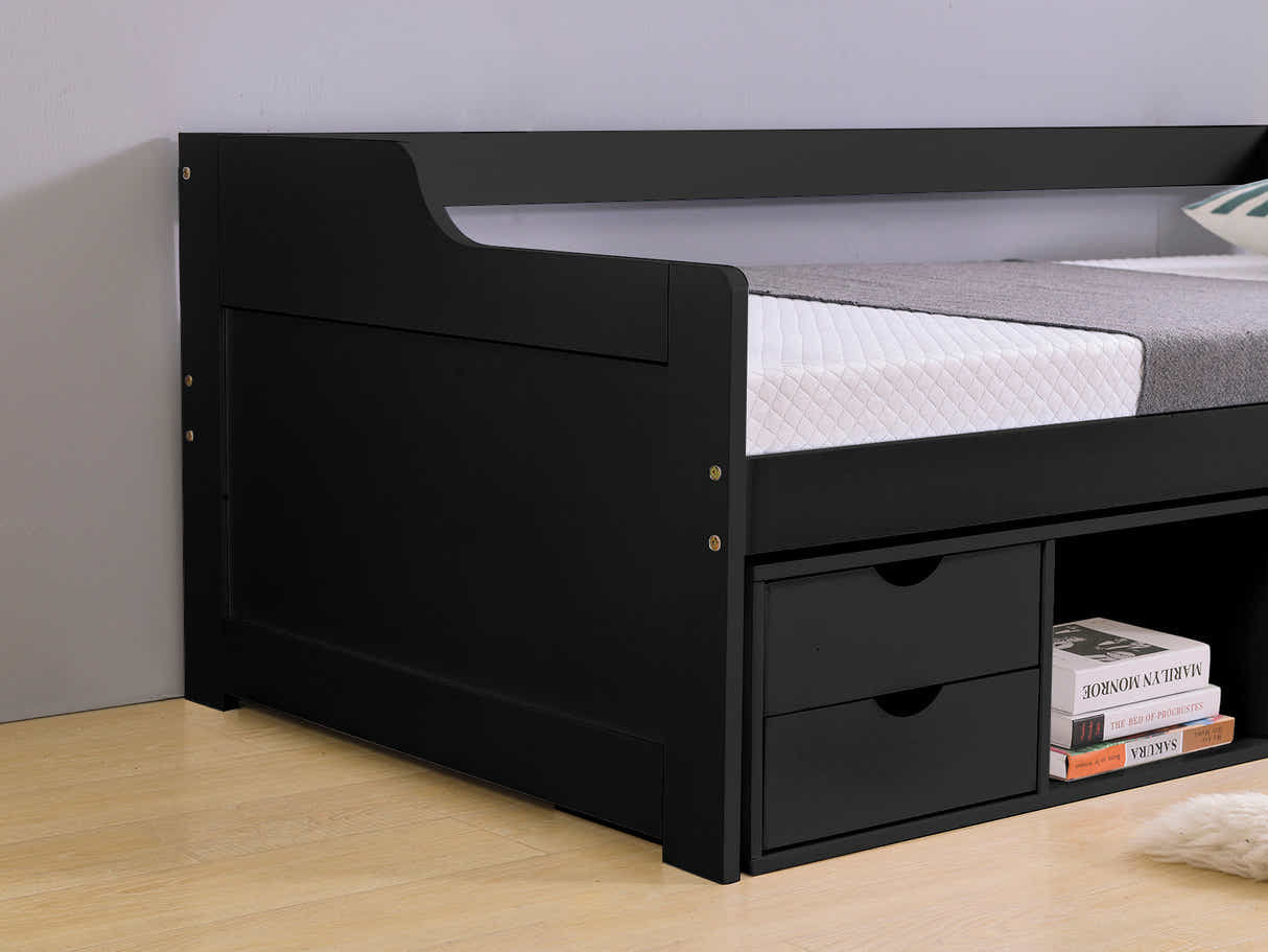 Herb Daybed with Drawers - Black