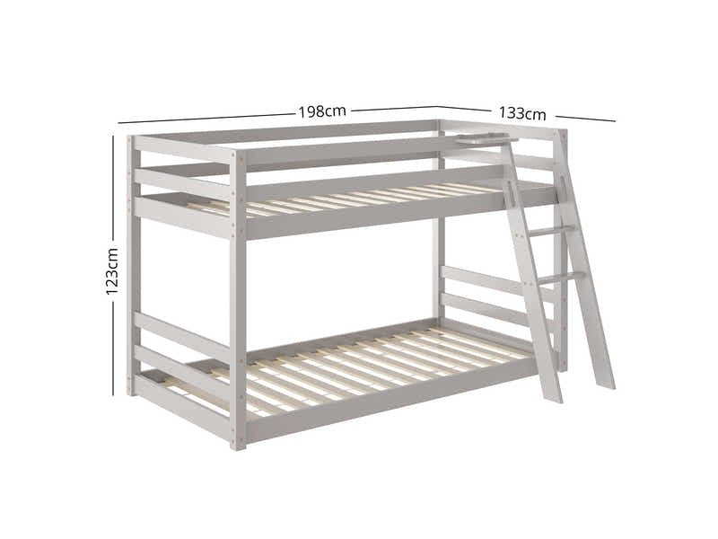 New Polli Mid-Sleeper Bunk Bed Grey