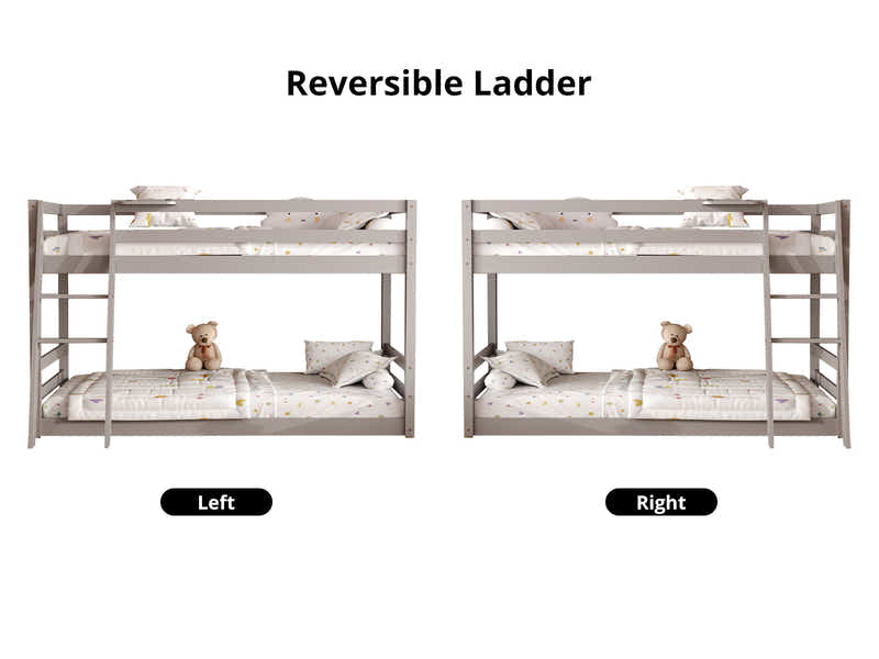 New Polli Mid-Sleeper Bunk Bed Grey